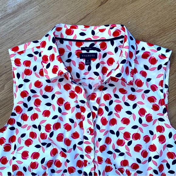 Talbots Non-Iron sleeveless top, sz 8 - Picture 3 of 5